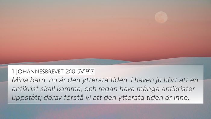 1 Johannesbrevet 2:18 SV1917 Bible Verse Image