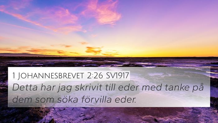 1 Johannesbrevet 2:26 SV1917 Bible Verse Image