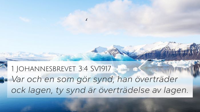 1 Johannesbrevet 3:4 SV1917 Bible Verse Image