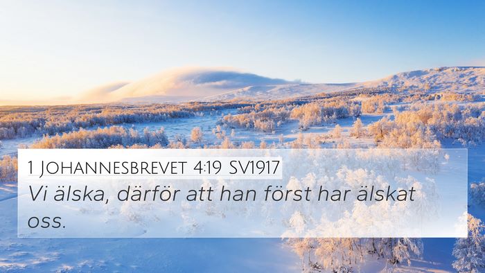 1 Johannesbrevet 4:19 SV1917 Bible Verse Image