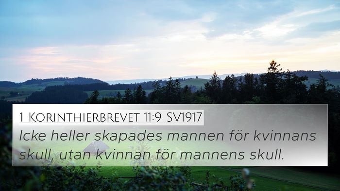 1 Korinthierbrevet 11:9 SV1917 4K Wallpaper - Icke heller skapades mannen för kvinnans skull, - 4K Wallpaper Bible Verse