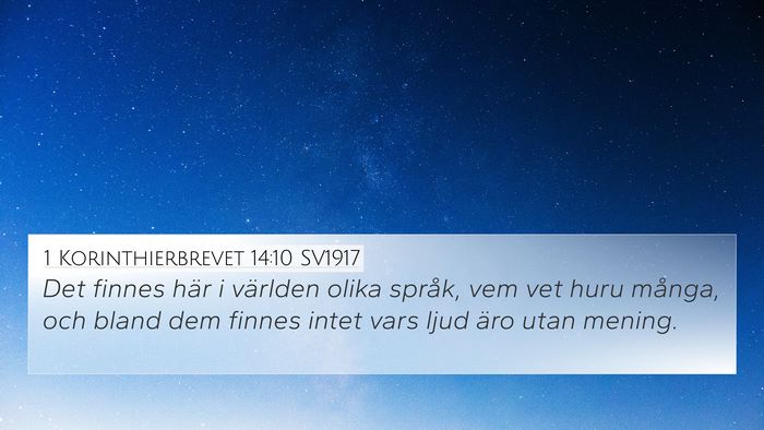 1 Korinthierbrevet 14:10 SV1917 4K Wallpaper - Det finnes här i världen olika språk, vem vet - 4K Wallpaper Bible Verse