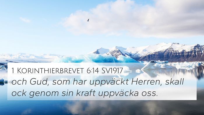 1 Korinthierbrevet 6:14 SV1917 Bible Verse Image