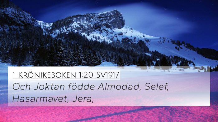 1 Krönikeboken 1:20 SV1917 Bible Verse Image