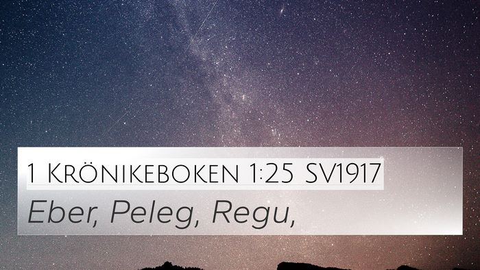 1 Krönikeboken 1:25 SV1917 4K Wallpaper - Eber, Peleg, - 4K Wallpaper Bible Verse