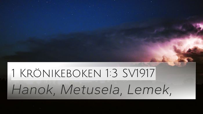 1 Krönikeboken 1:3 SV1917 Bible Verse Image