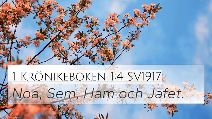 1 Krönikeboken 1:4 SV1917 Bible Verse Image