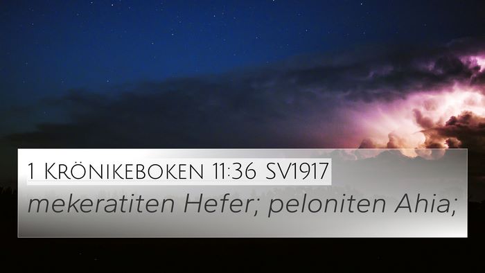 1 Krönikeboken 11:36 SV1917 4K Wallpaper - mekeratiten Hefer; peloniten - 4K Wallpaper Bible Verse