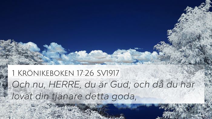 1 Krönikeboken 17:26 SV1917 4K Wallpaper - Och nu, HERRE, du är Gud; och då du har lovat - 4K Wallpaper Bible Verse