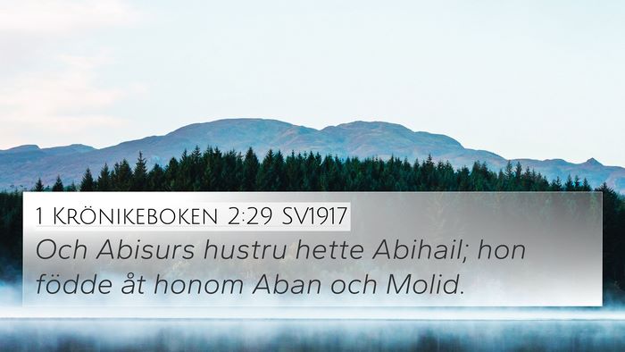 1 Krönikeboken 2:29 SV1917 4K Wallpaper - Och Abisurs hustru hette Abihail; hon födde åt - 4K Wallpaper Bible Verse
