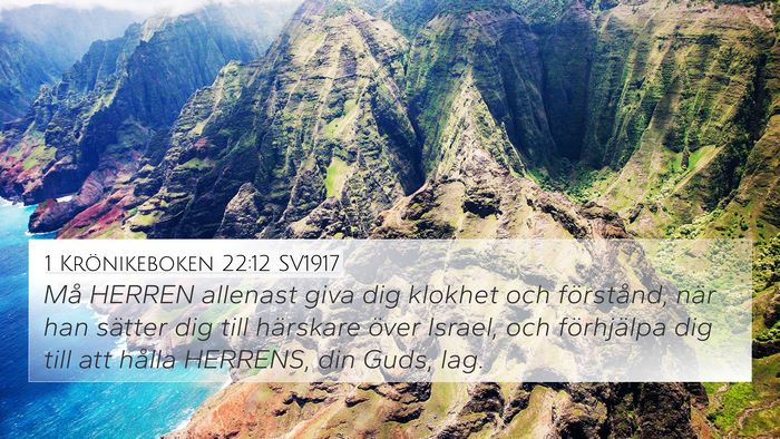 1 Krönikeboken 22:12 SV1917 Bible Verse Image