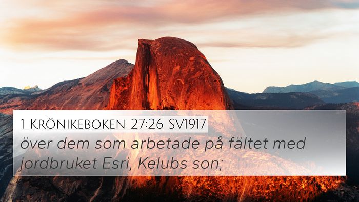1 Krönikeboken 27:26 SV1917 Bible Verse Image