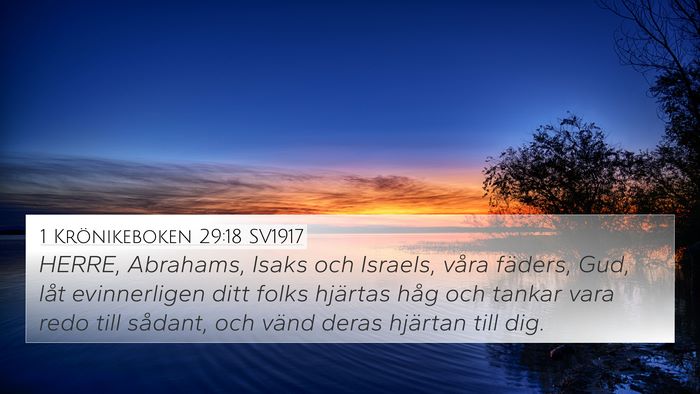 1 Krönikeboken 29:18 SV1917 Bible Verse Image