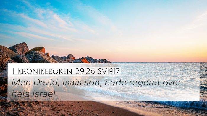 1 Krönikeboken 29:26 SV1917 Bible Verse Image