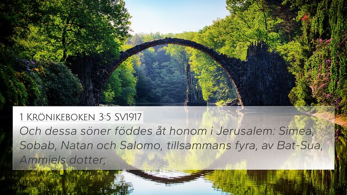 1 Krönikeboken 3:5 SV1917 Bible Verse Image