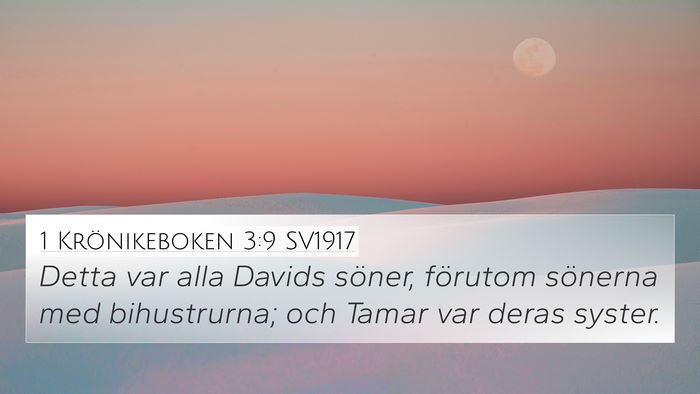 1 Krönikeboken 3:9 SV1917 Bible Verse Image