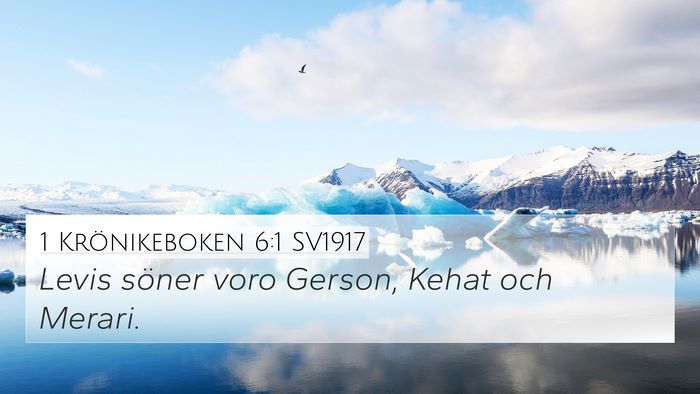 1 Krönikeboken 6:1 SV1917 Bible Verse Image