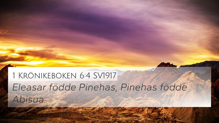 1 Krönikeboken 6:4 SV1917 Bible Verse Image