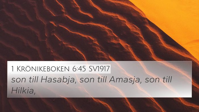 1 Krönikeboken 6:45 SV1917 4K Wallpaper - son till Hasabja, son till Amasja, son till - 4K Wallpaper Bible Verse