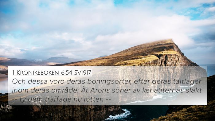 1 Krönikeboken 6:54 SV1917 Bible Verse Image