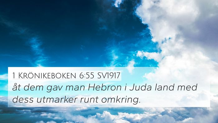1 Krönikeboken 6:55 SV1917 Bible Verse Image