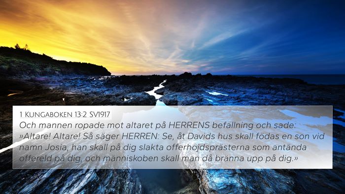 1 Kungaboken 13:2 SV1917 Bible Verse Image