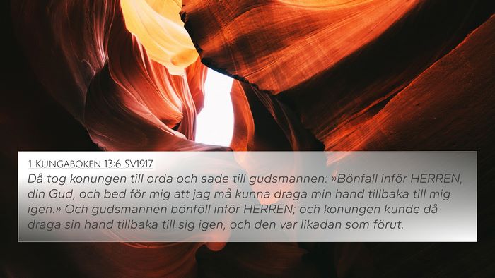 1 Kungaboken 13:6 SV1917 Bible Verse Image