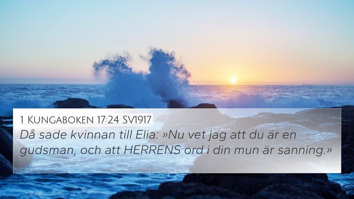 1 Kungaboken 17:24 SV1917 Bible Verse Image