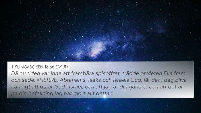 1 Kungaboken 18:36 SV1917 Bible Verse Image
