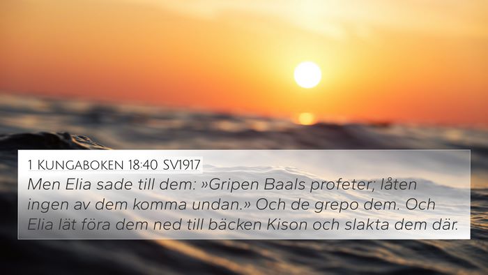 1 Kungaboken 18:40 SV1917 Bible Verse Image