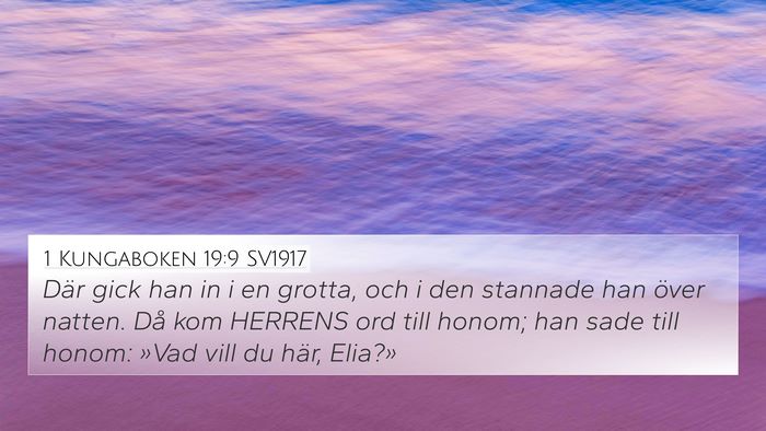 1 Kungaboken 19:9 SV1917 Bible Verse Image
