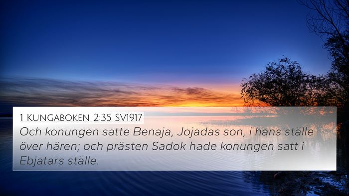 1 Kungaboken 2:35 SV1917 Bible Verse Image