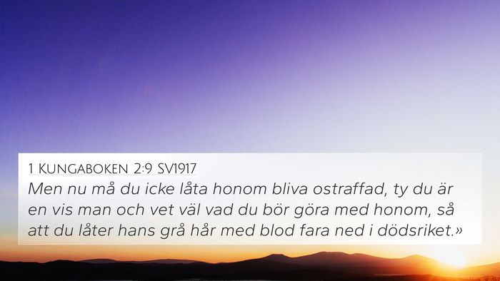 1 Kungaboken 2:9 SV1917 Bible Verse Image