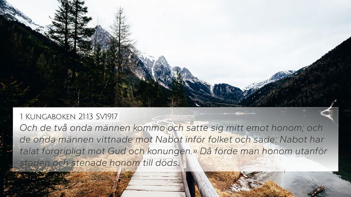 1 Kungaboken 21:13 SV1917 Bible Verse Image