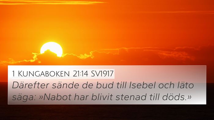 1 Kungaboken 21:14 SV1917 Bible Verse Image