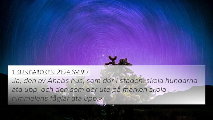 1 Kungaboken 21:24 SV1917 Bible Verse Image