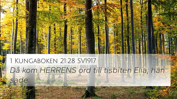 1 Kungaboken 21:28 SV1917 Bible Verse Image