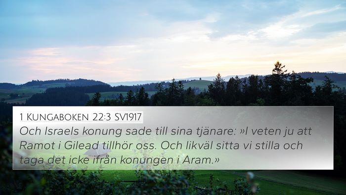 1 Kungaboken 22:3 SV1917 Bible Verse Image