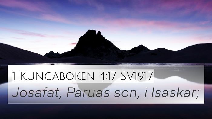 1 Kungaboken 4:17 SV1917 4K Wallpaper - Josafat, Paruas son, i - 4K Wallpaper Bible Verse