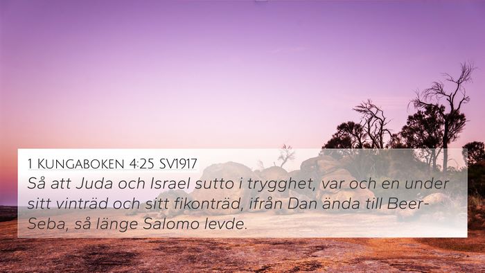 1 Kungaboken 4:25 SV1917 Bible Verse Image