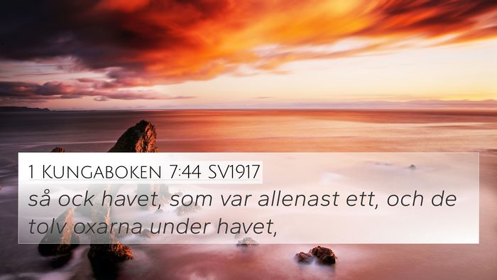 1 Kungaboken 7:44 SV1917 4K Wallpaper - så ock havet, som var allenast ett, och de tolv - 4K Wallpaper Bible Verse