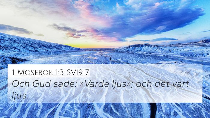 1 Mosebok 1:3 SV1917 Bible Verse Image