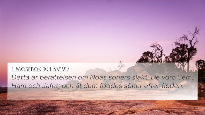 1 Mosebok 10:1 SV1917 Bible Verse Image