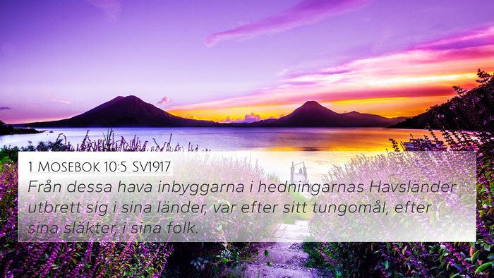1 Mosebok 10:5 SV1917 Bible Verse Image