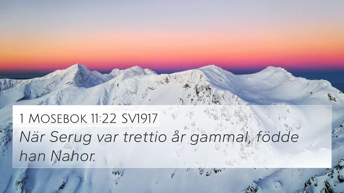 1 Mosebok 11:22 SV1917 4K Wallpaper - När Serug var trettio år gammal, födde han - 4K Wallpaper Bible Verse