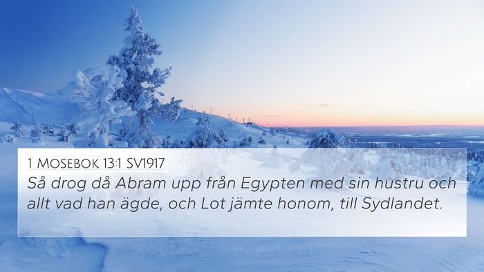 1 Mosebok 13:1 SV1917 4K Wallpaper - Så drog då Abram upp från Egypten med sin - 4K Wallpaper Bible Verse