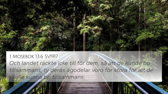 1 Mosebok 13:6 SV1917 4K Wallpaper - Och landet räckte icke till för dem, så att de - 4K Wallpaper Bible Verse