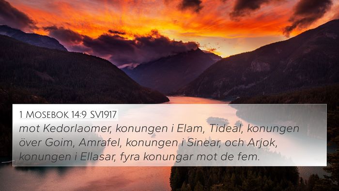 1 Mosebok 14:9 SV1917 4K Wallpaper - mot Kedorlaomer, konungen i Elam, Tideal, - 4K Wallpaper Bible Verse
