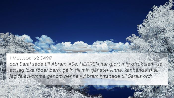 1 Mosebok 16:2 SV1917 Bible Verse Image