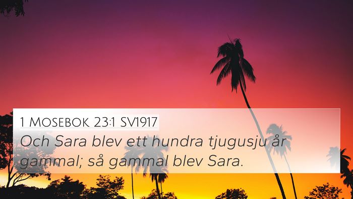 1 Mosebok 23:1 SV1917 Bible Verse Image